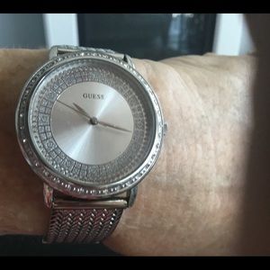 Guess mesh bracelet watch